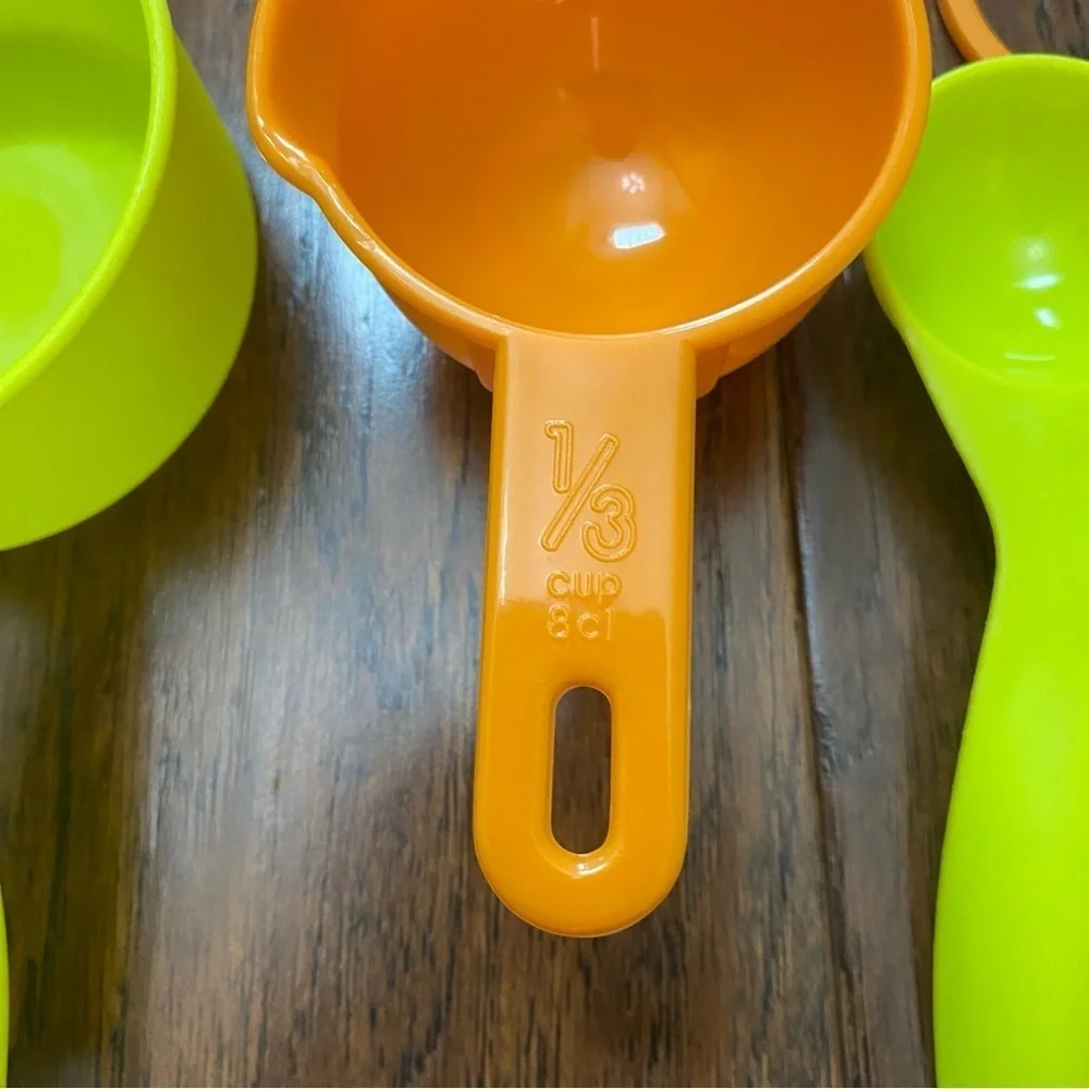 EUC Mixed lot of Measuring Cups Lime Green Orange